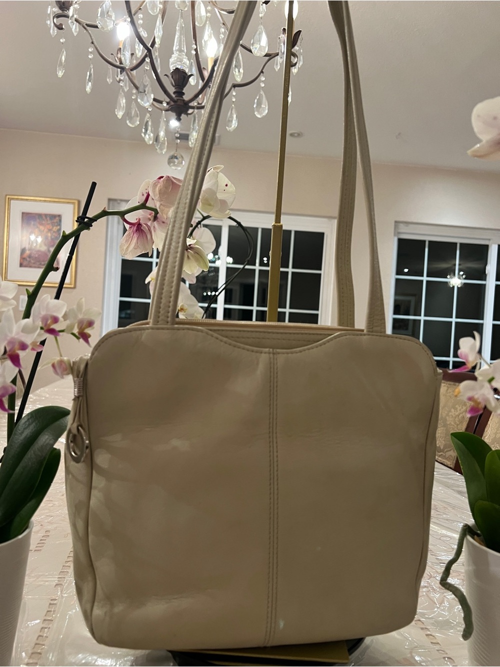 Jacqueline Ferrar Genuine Leather Ivory Shoulder Bag | Classic Purse - Picture 4 of 13